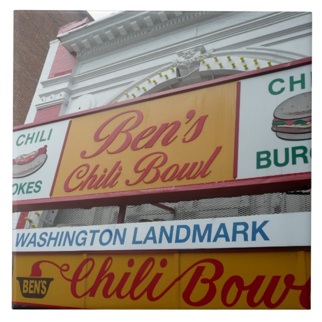 Ben's Chili Bowl: Iconic DC landmark Ceramic Tile (Front)