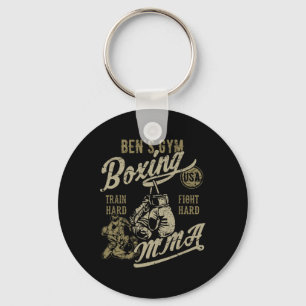 Ben's Gym Boxing Mma Retro Design For The Name Ben Keychain