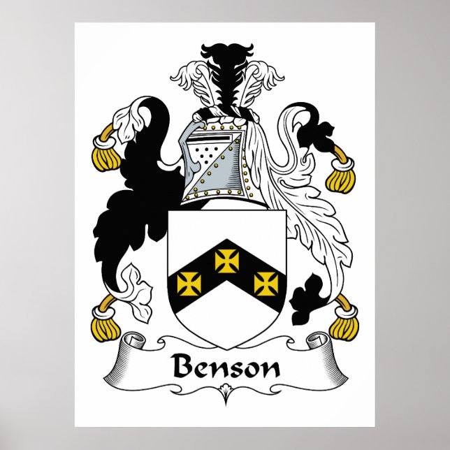 Benson Family Crest Poster (Front)