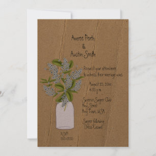 Bent Cardboard Look Wedding Invitations