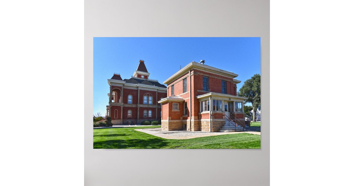 Bent County Jail and Courthouse, Colorado Poster Zazzle