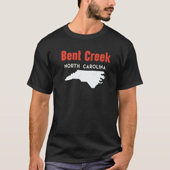 Bent Creek and Hildebran North Carolina USA State  T-Shirt (Front)