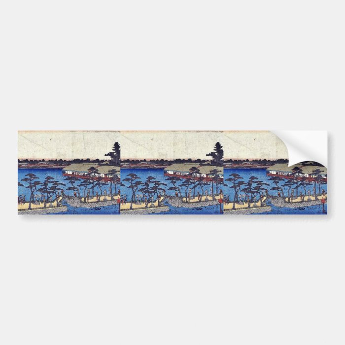 Benten Shrine, Shinobazu Pond by Ando, Hiroshige Bumper Sticker