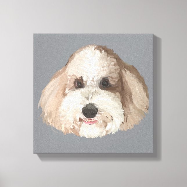 Bentley Portrait Pet Drawing Canvas Print (Front)