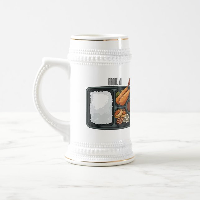 Bento cartoon illustration  beer stein (Left)