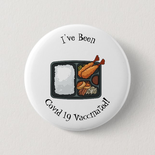 Bento cartoon illustration button (Front)