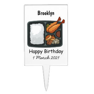 Bento cartoon illustration cake topper