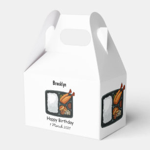 Bento cartoon illustration favor boxes