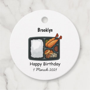 Bento cartoon illustration favor tags