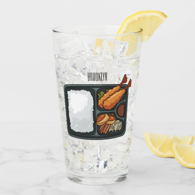Bento cartoon illustration  glass (Back Ice)