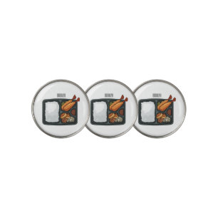 Bento cartoon illustration  golf ball marker
