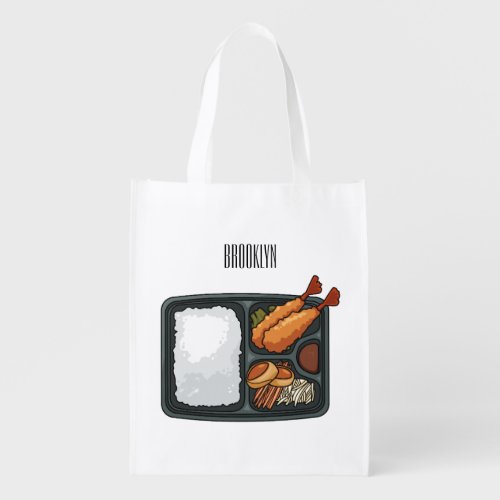 Bento cartoon illustration grocery bag