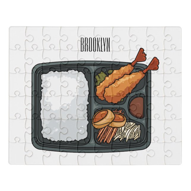 Bento cartoon illustration  jigsaw puzzle (Puzzle Horizontal)