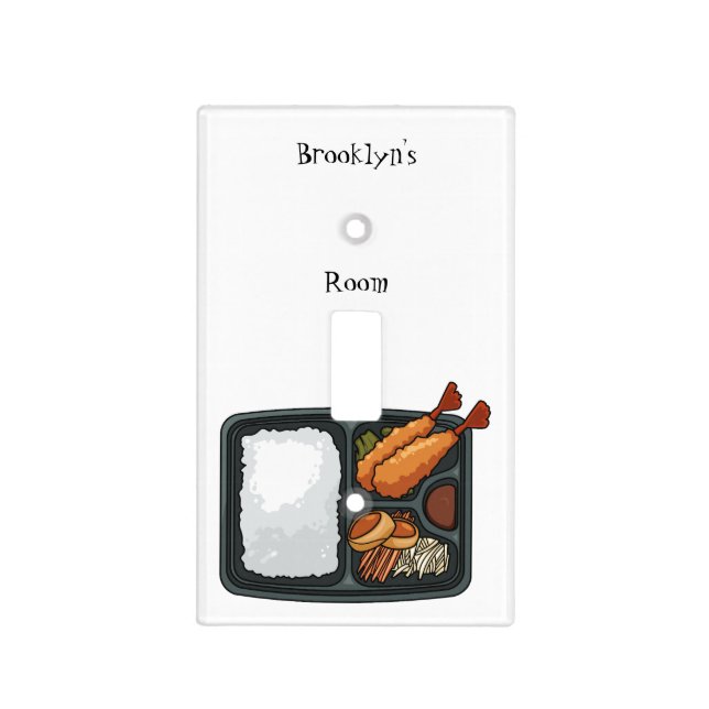Bento cartoon illustration light switch cover (Front)