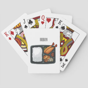 Bento cartoon illustration poker cards