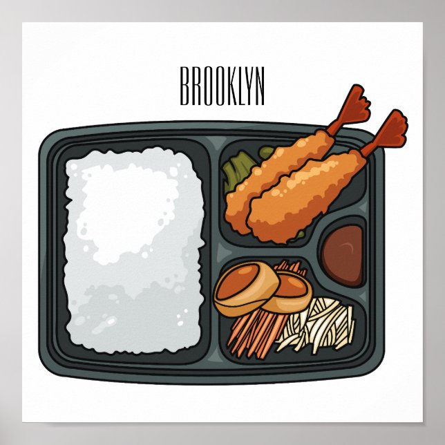 Bento cartoon illustration  poster (Front)