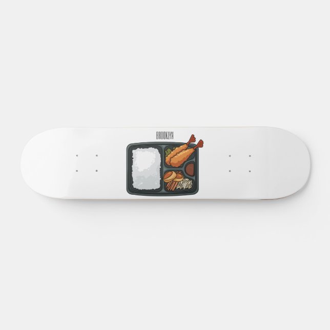 Bento cartoon illustration  skateboard (Horz)