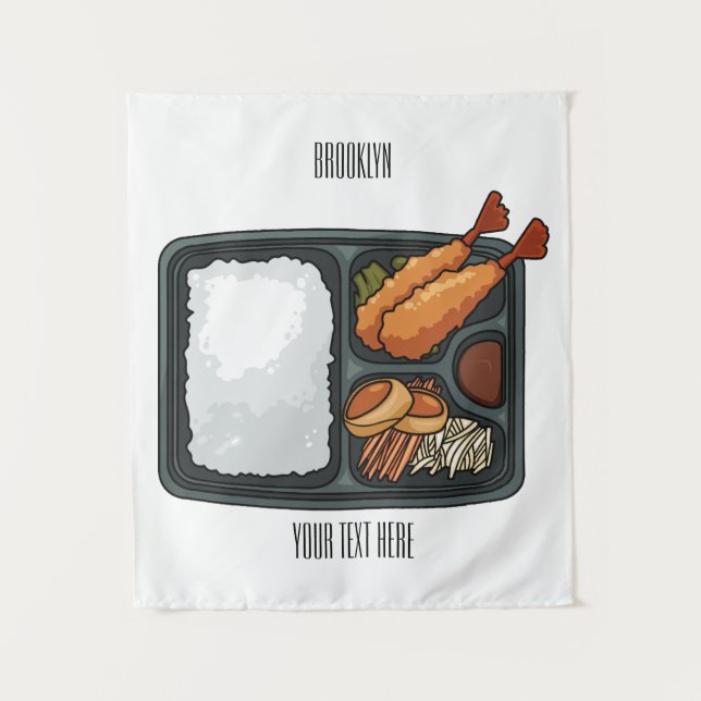 Bento cartoon illustration  tapestry (Front)