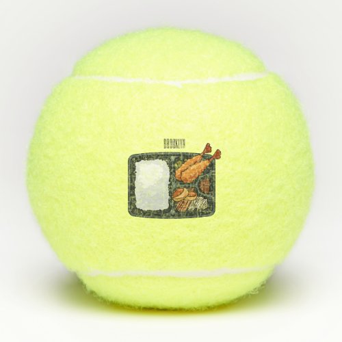 Bento cartoon illustration  tennis balls