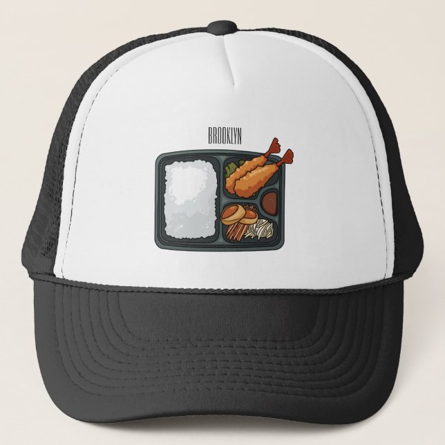 Bento cartoon illustration   trucker hat (Front)