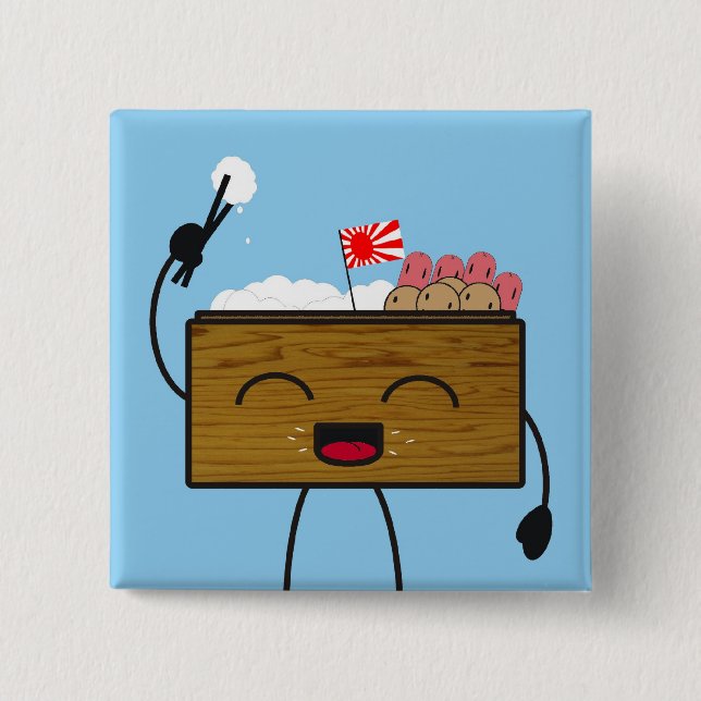Bento-kun Pinback Button (Front)