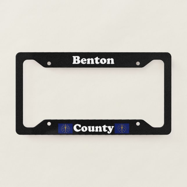 Benton County Indiana LPF License Plate Frame (Front)