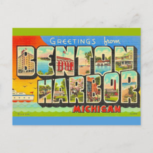 Benton Harbor Michigan Greeting Postcard