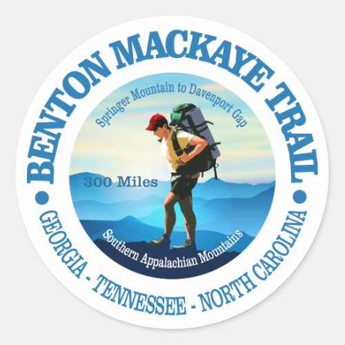 Benton MacKaye Trail Hiker C Classic Round Sticker