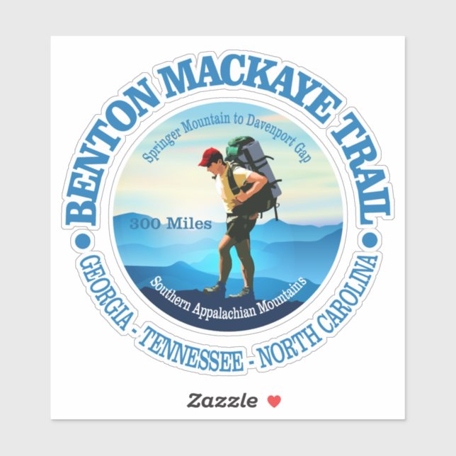 Benton MacKaye Trail (Hiker C) Sticker (Sheet)