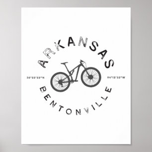 Bentonville Arkansas Mountain Biking T Poster