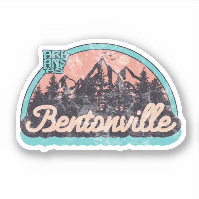 Bentonville, Arkansas  Sticker (Front)