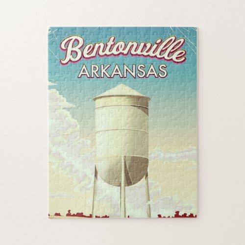 Bentonville Arkansas travel poster Jigsaw Puzzle