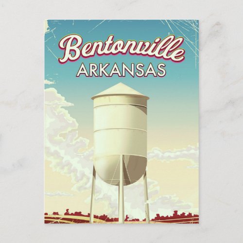 Bentonville Arkansas travel poster Postcard