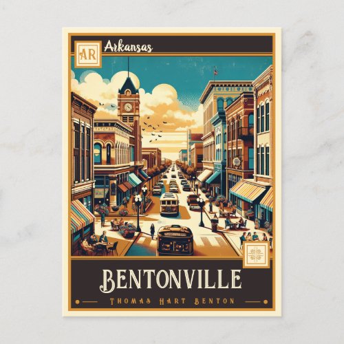 Bentonville Arkansas  Vintage Postcard