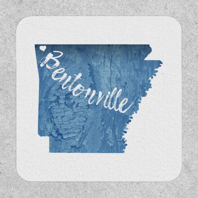 Bentonville Arkansas Wood Grain Patch (Front)