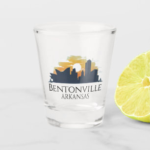 Bentonville Skyline, Arkansas Shot Glass