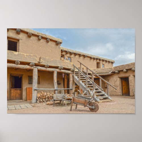 Bents Old Fort Courtyard Colorado Poster
