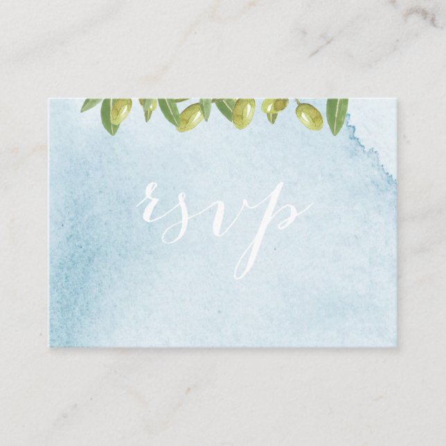 Benvenuti Italia Tuscan Wedding RSVP Enclosure Card (Front)