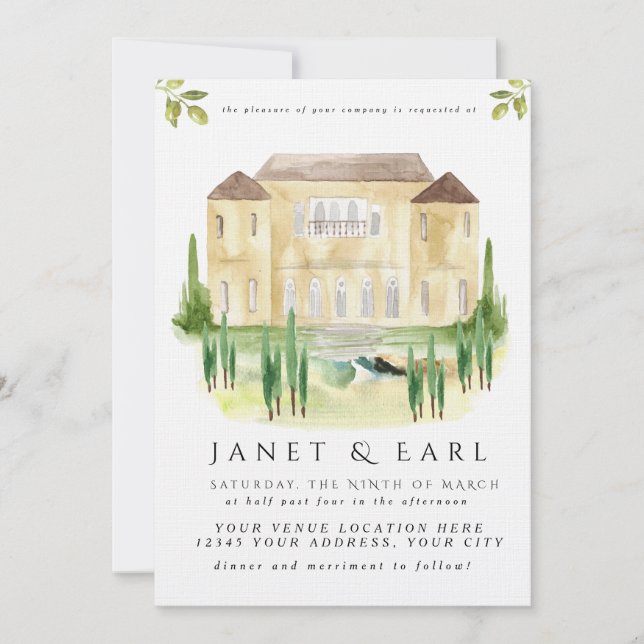 Benvenuti Italia Wedding Invitations (Front)