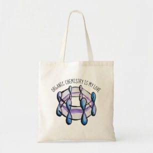 Benzene Molecule Drawing - Organic Chemistry Love Tote Bag