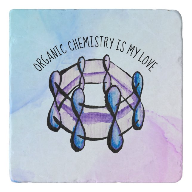 Benzene Molecule Organic Chemistry Trivet (Front)