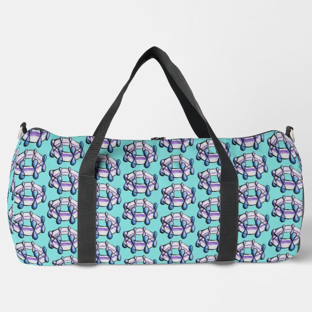 Benzene Molecule Pattern - Organic Chemistry Duffle Bag (Front)
