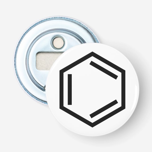 BENZENE RING SYMBOL BOTTLE OPENER (Front)