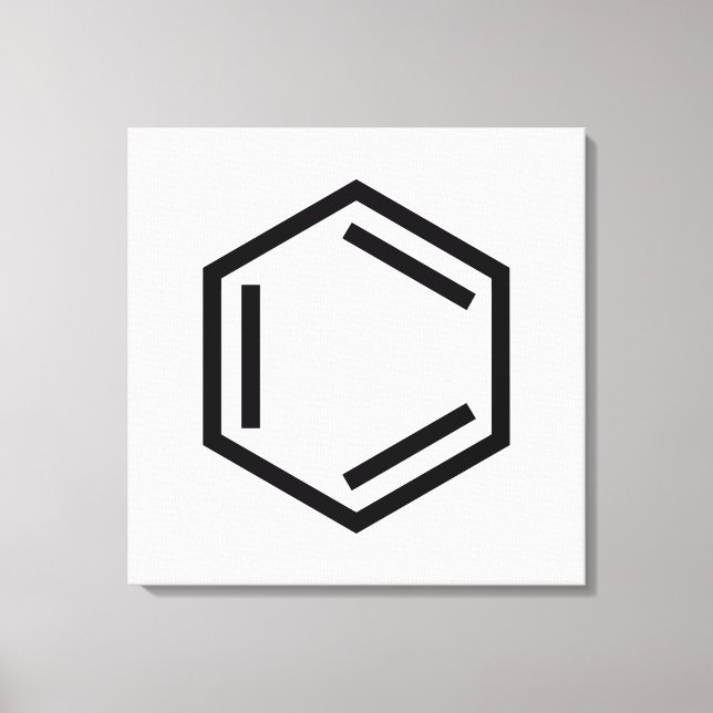 BENZENE RING SYMBOL CANVAS PRINT (Front)