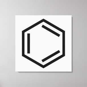 BENZENE RING SYMBOL CANVAS PRINT