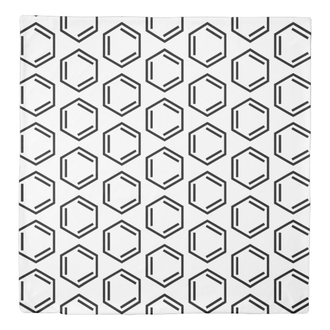BENZENE RING SYMBOL DUVET COVER (Front)