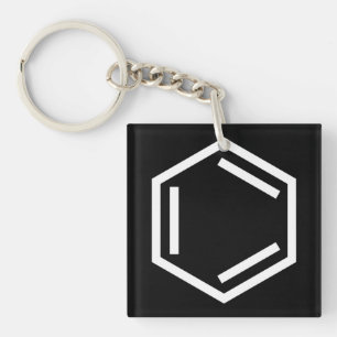 BENZENE RING SYMBOL KEYCHAIN