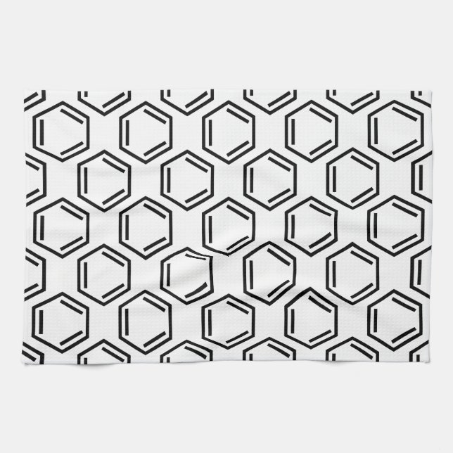 BENZENE RING SYMBOL KITCHEN TOWEL (Horizontal)
