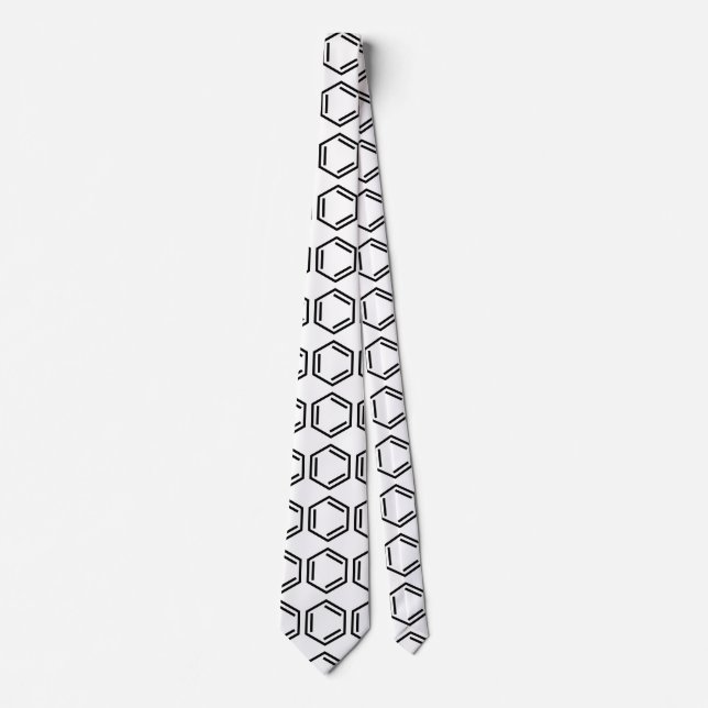 BENZENE RING SYMBOL NECK TIE (Front)