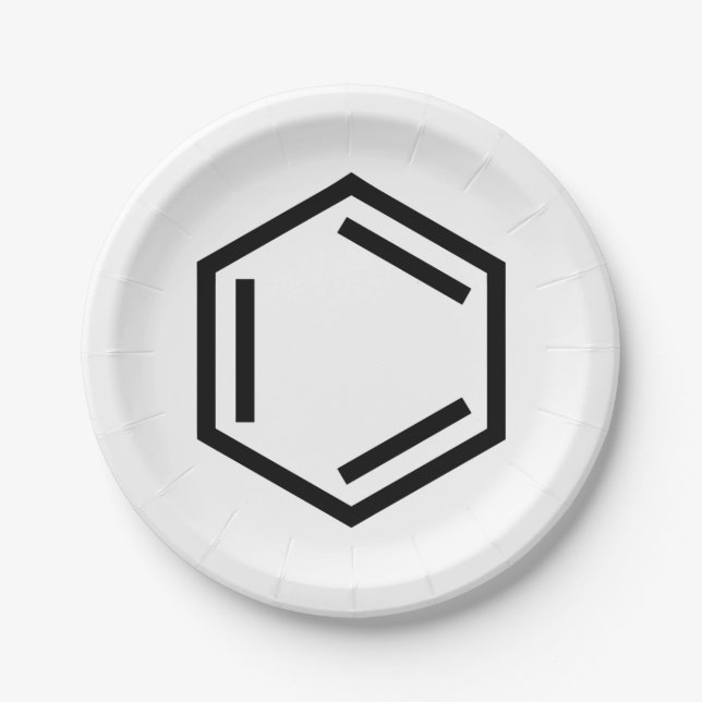 BENZENE RING SYMBOL PAPER PLATES (Front)